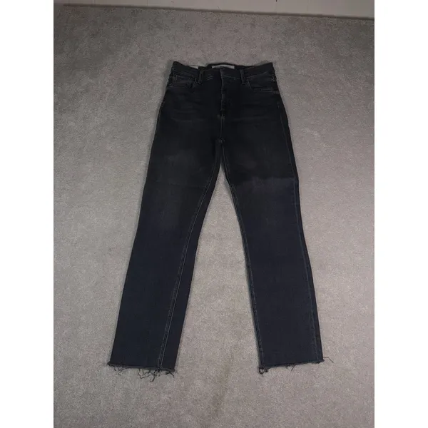 Frank & Eileen Jeans Women 29 Derry High Rise Made in USA Gray Wash Raw Hem EUC - Image 3