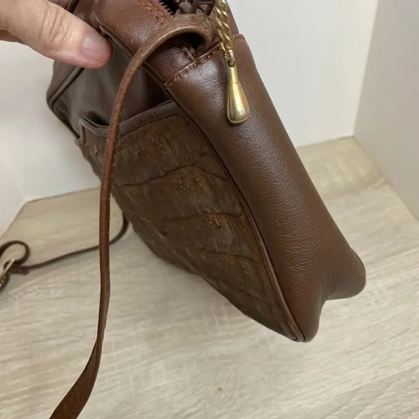Vintage Italian leather Crossbody bag - Image 6