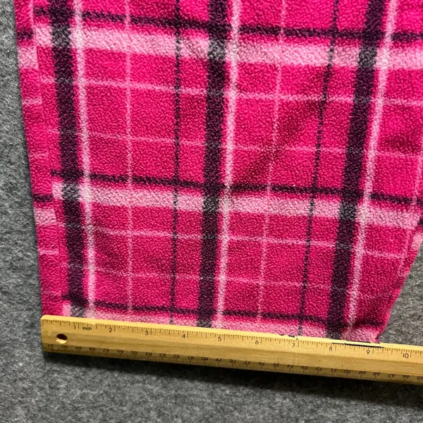ZENista Pink Plaid Fleece Pajama Set Waffle Henley Top & Pants‎ L Long Sleeve - Image 4