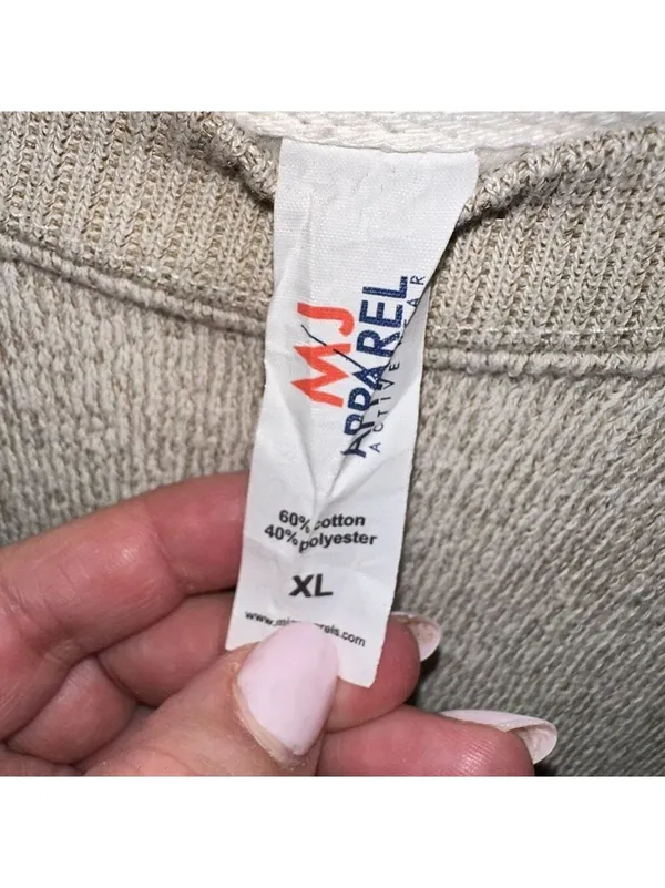 Nashville Tennessee Embroidered Beige Oversized Crewneck Sweater XL - Image 9