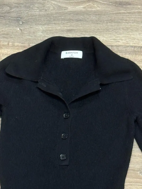 Aritzia Babaton Wolfgang Dress Black Collared Women’s XS - Image 5