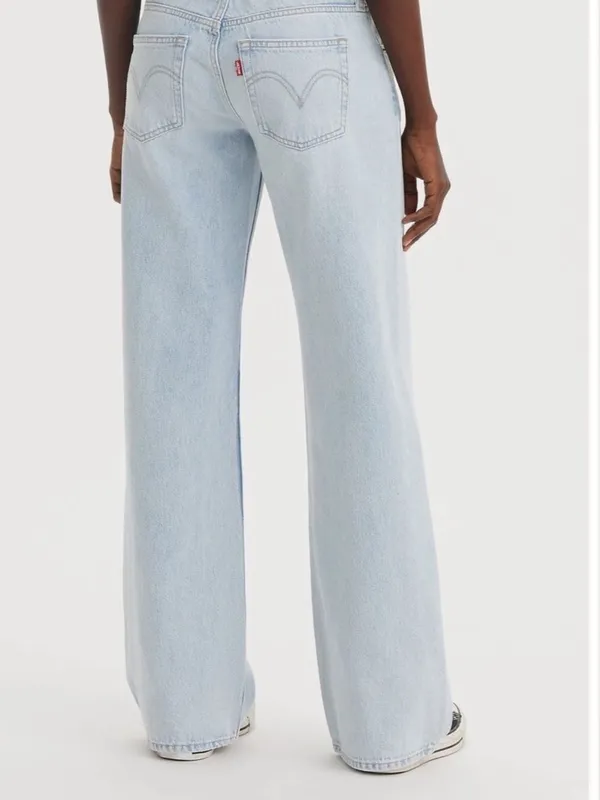Levi’s Superlow Loose Fit Wide Leg 100% Cotton Light Wash Jeans Size 30 - Image 4