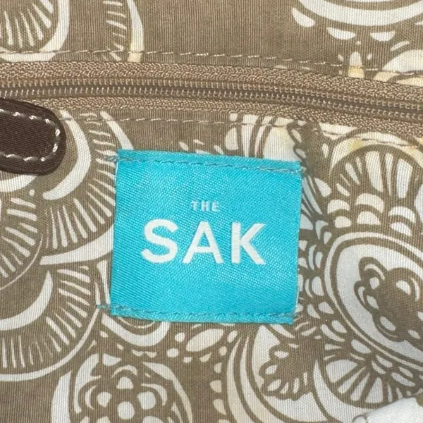 Women's The SAK Knit Khaki Shoulder Bag with Leather Strap‎ - Image 6