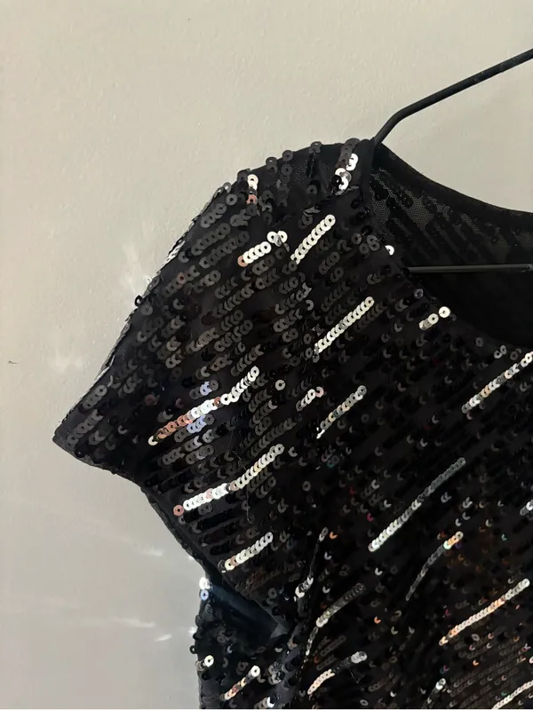 Alice + Olivia Silk Sequin Top | Size S | Good Used Condition - Image 6