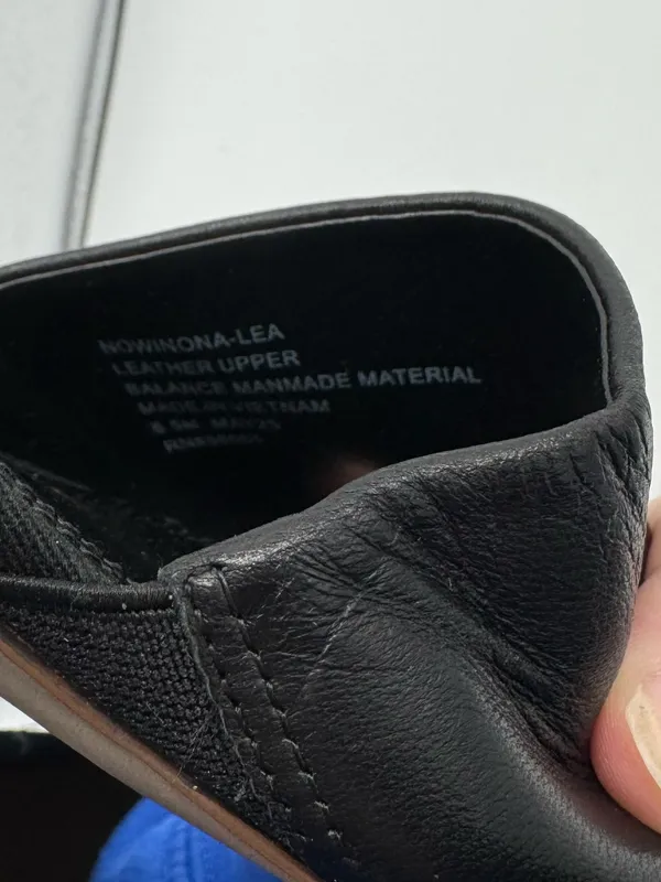 Nordstrom Winona Black Leather Raffia Block Heel Slide Sandals Women’s 6.5 NEW - Image 5