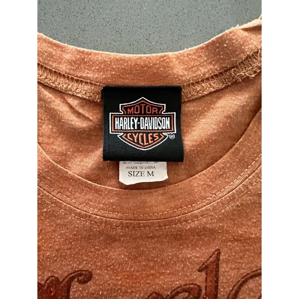 Harley-Davidson Women’s T-Shirt New York City Medium Eagle Rhinestones Y2K NYC - Image 4