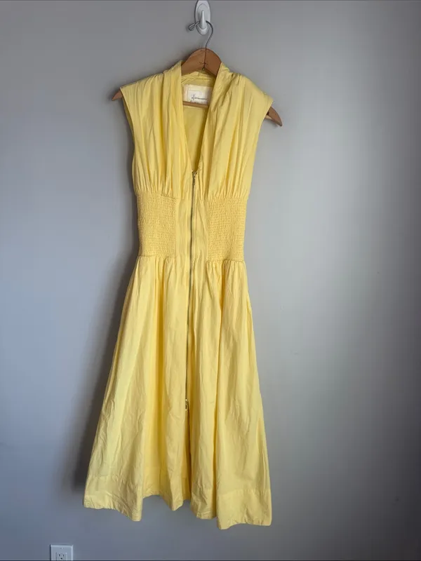 Anthropologie Tommie Zip-Front Midi Dress XS - Image 3