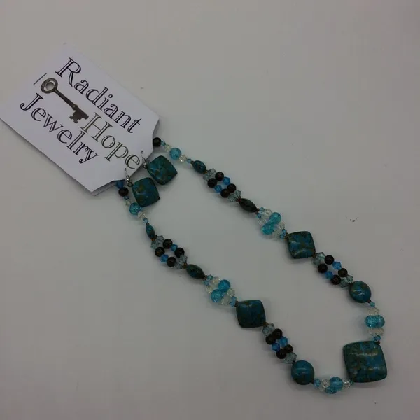 Radiant Hope Necklace/Earrings Chinese Turquoise - Image 6