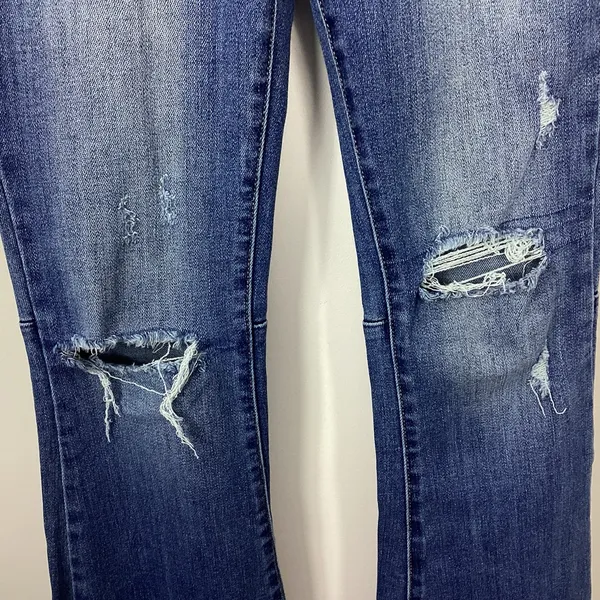 Risen High Rise Distressed Hem Flare Jeans Size 26/3 - Image 3