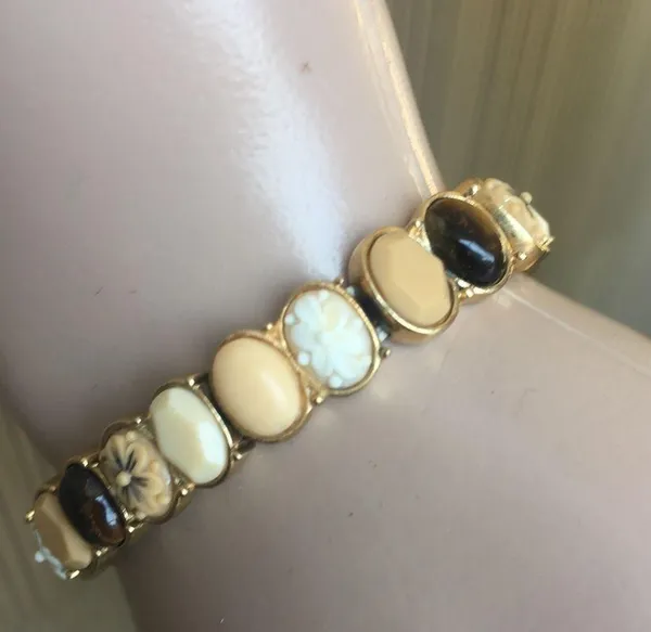Vintage multi stone stretch bracelet - Image 2