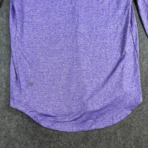 Lululemon Better Everyday Long Sleeve Shirt Purple Space Dye Heathered Top Small - Image 12