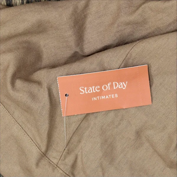 NWT State of Day Blend 2-Pc. Sleeveless Pajama Shorts Natural Umber Brown S - Image 9