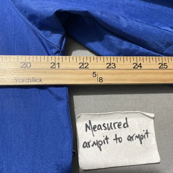 Vintage Weather Master Jacket Petite Size 10 Cobalt Blue Trench Rain Coat Preppy - Image 12