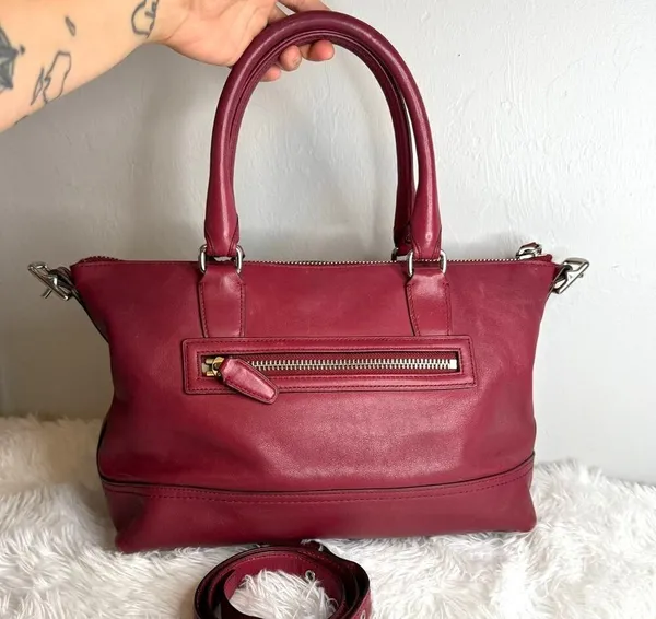 COACH Legacy Molly Duffle tote satchel purse handbag Cognac Glove Leather - Image 3