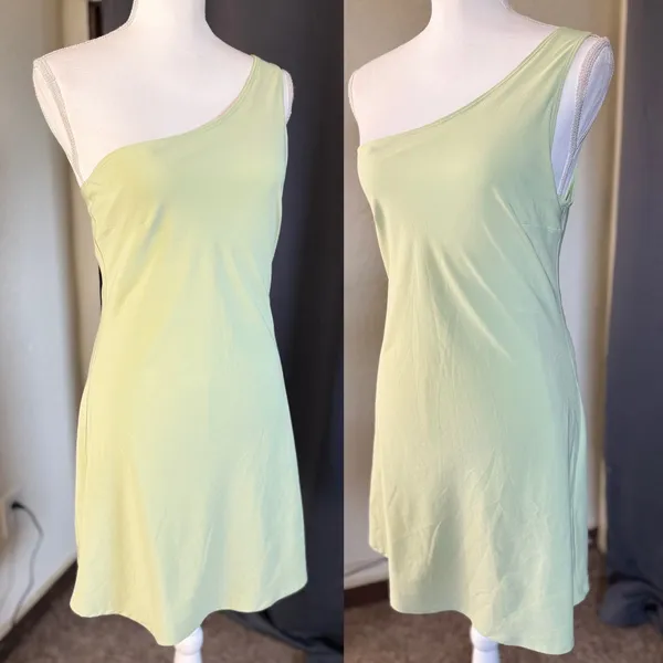 Abercrombie & Fitch Traveler One Shoulder Romper Womens MT Green - Image 2