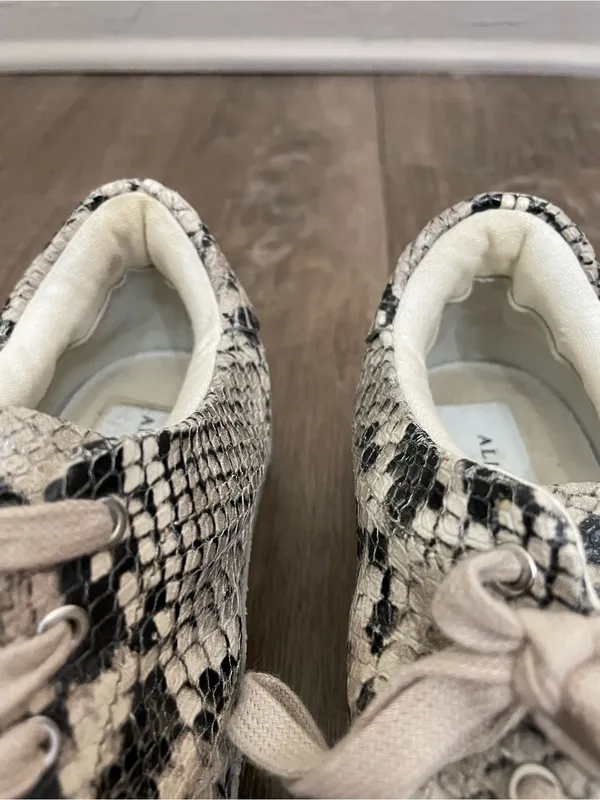 All Saints Trish Sneakers Python Snake Size 9 Animal Print Lace Up Shoes - Image 13