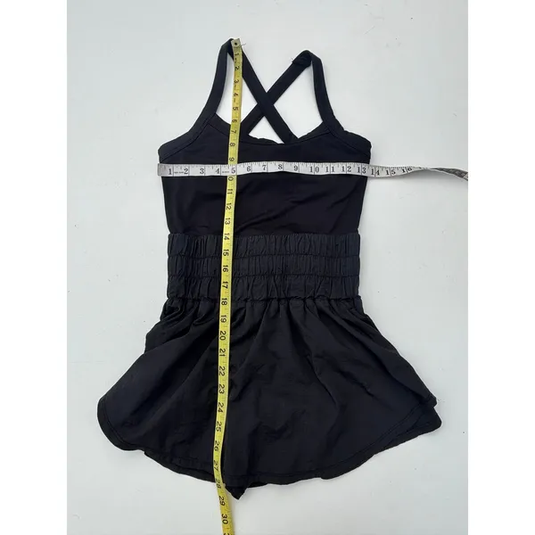Free People Movement Way Home Skortsie Sleeveless Romper in Black S - Image 4