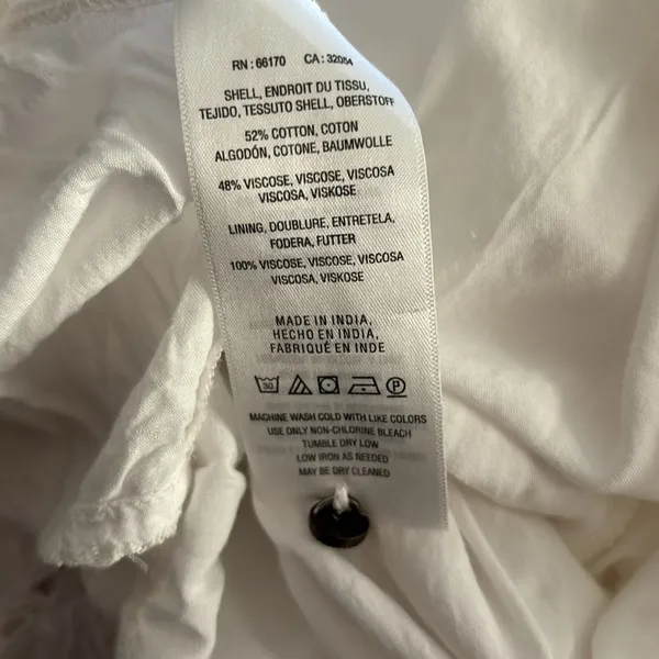 Anthropologie Maeve White Eyelet Crochet Sundress Sz 2 Full Skirt Coquette Girl - Image 8