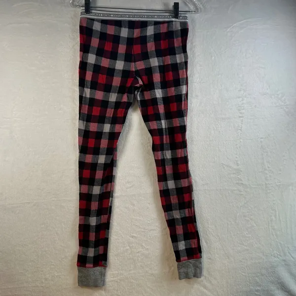 Victoria's Secret‎ Plaid Flannel Pajama Bottoms Thermal Long Johns XS - Image 2