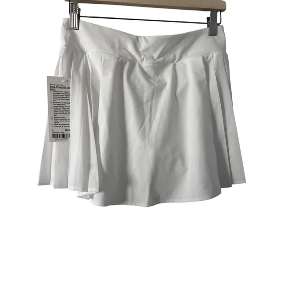 Lululemon Side-Pleat High-Rise Tennis Skirt White Size 8 NWT - Image 6