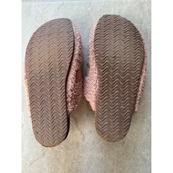 J Crew Sherpa Buckle Clogs Womens 7 Camel Cozy Neutral Slip‎ On - Image 4