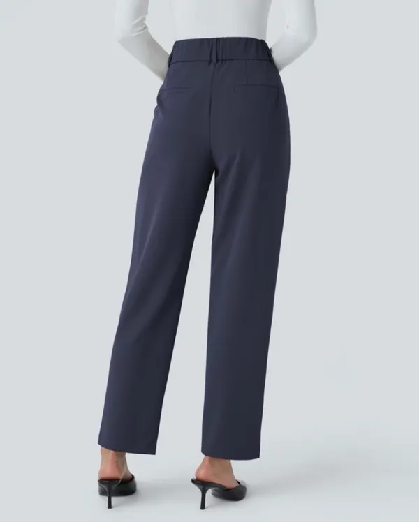 Halara High Waisted Pocket Solid Work Tapered Pants - Image 2