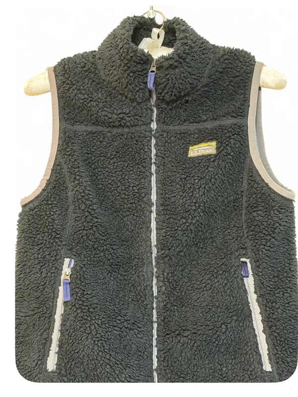 NWT L.L.Bean Women’s Mountain Mountain Pile Black Zip Up Fleece Vest Size S Reg - Image 6