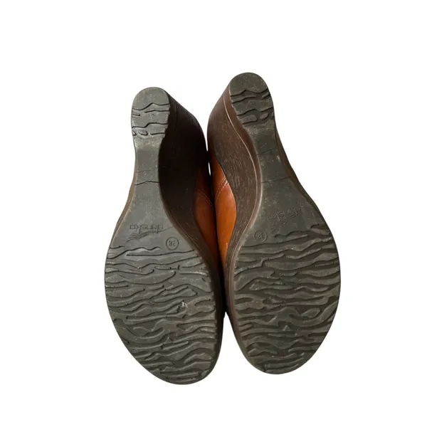 Dansko Rosaline Womens 38 Brown Leather Casual‎ Wedge Clog Slip On Shoes - Image 8
