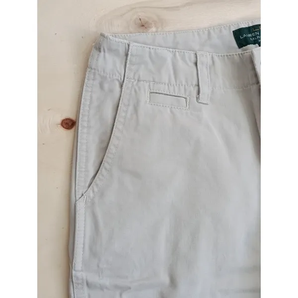 Lauren Jeans Co Ralph Lauren Newbury Chino Pants Women 2P Beige Cotton Casual - Image 5