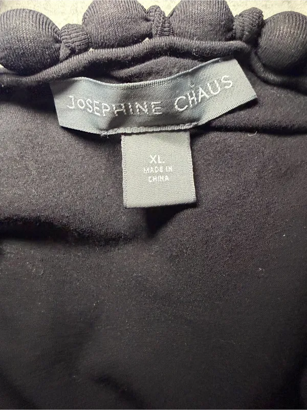 Josephine Chaus Beaded Neckline Black Minimalist Maxi Dress XL. - Image 7