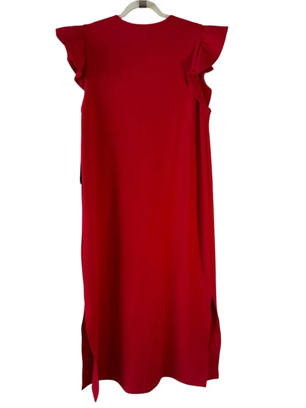 Pomander Place Tuckernuck Miko Flutter Sleeve Maxi Dress Red XL V-Neck NWT - Image 3