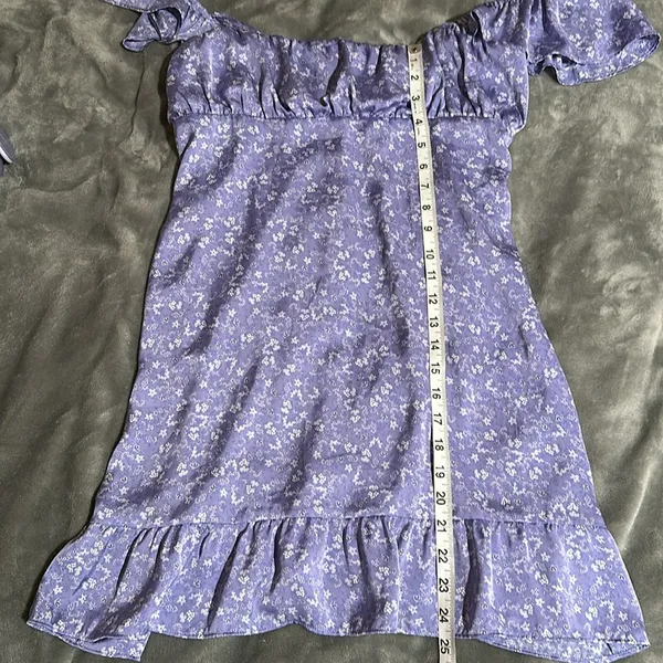 Zara size large purple floral babydoll dress - Image 9