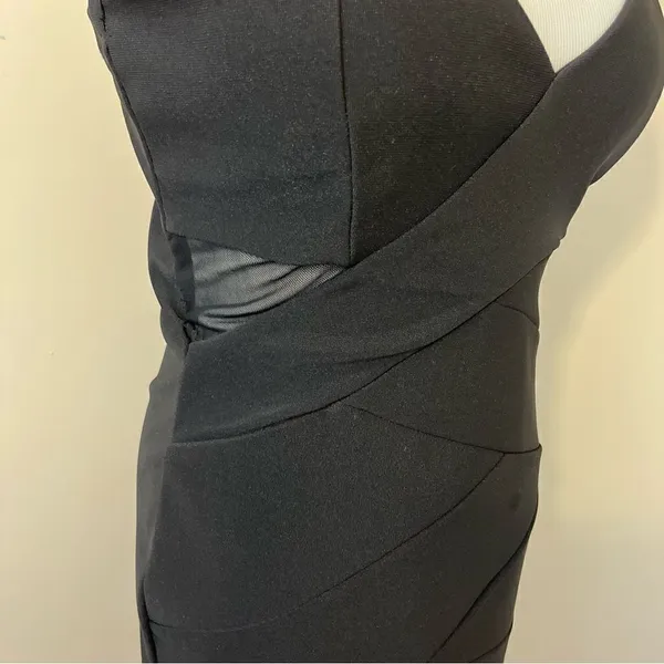 Honey and Rosie Black Bodycon Bandage Dress S/M - Image 5