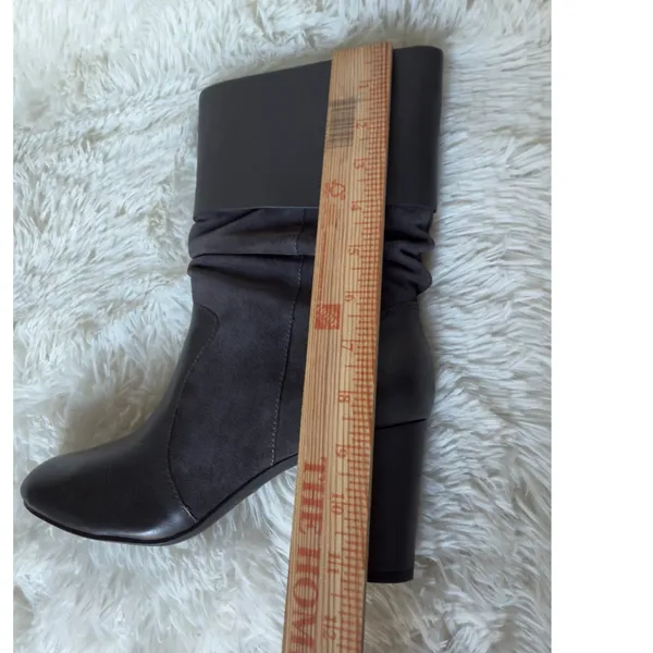 Suede & Leather Mid-Calf Slouch Boot 9 M Women's Dressy Wonder Amanda - Image 5