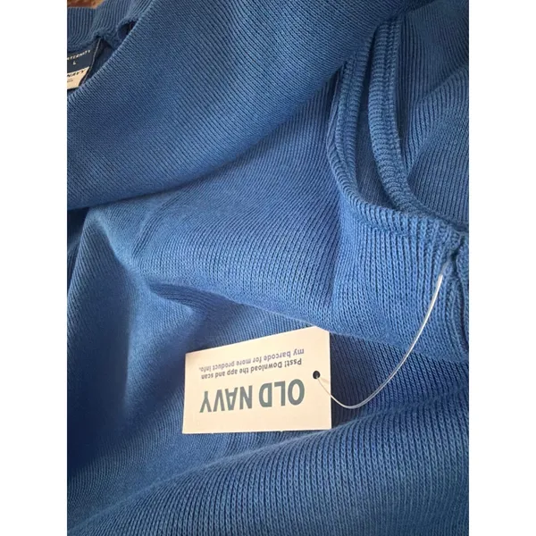 Old Navy‎ Maternity Large Royal Blue Ribbed Mock Neck Sleeveless Midi Dress NWT - Image 3