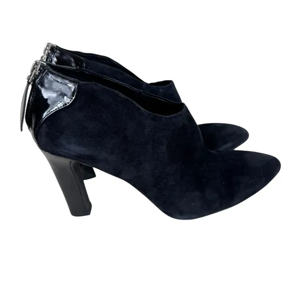 Franco‎ Sarto Vella Black Suede Pointed Toe Bootie Stiletto Heels Women's Sz 8.5 - Image 2