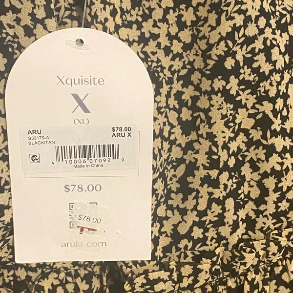Arula Lexi Tan And Black Floral Maxi Skirt 0X NWT - Image 5