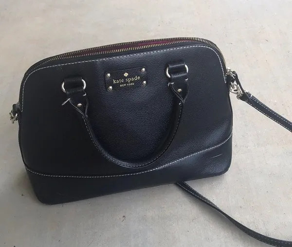 Kate Spade Black Dome Crossbody Hand Bag Purse - Image 3