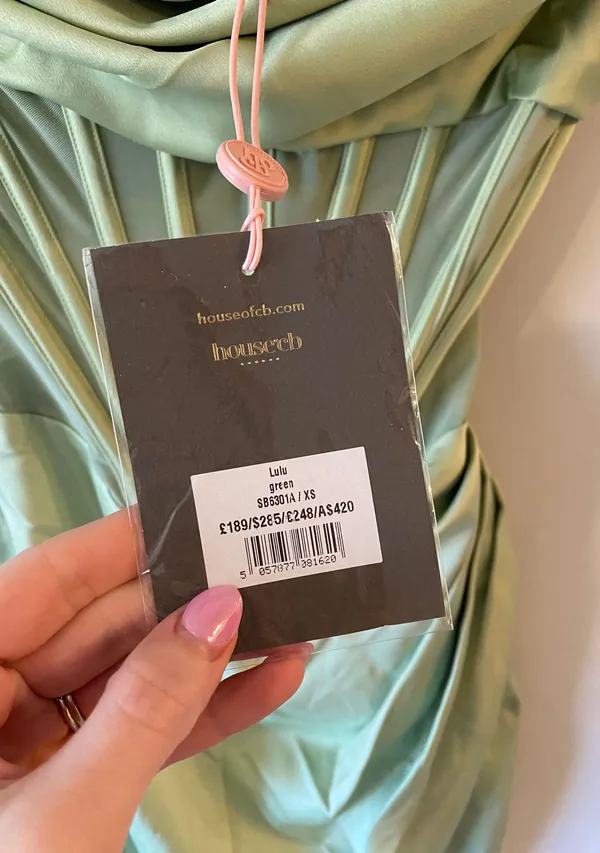 House Of CB NWT Lulu Corset One-Shoulder Satin Midi Dress - Image 13