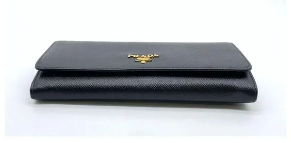 Prada Black saffiano leather Wallet and Card Holder Set W/box - Image 16