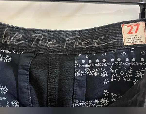Free People| We the Free Black Denim Skirt. Women’s waist size 27 - Image 4