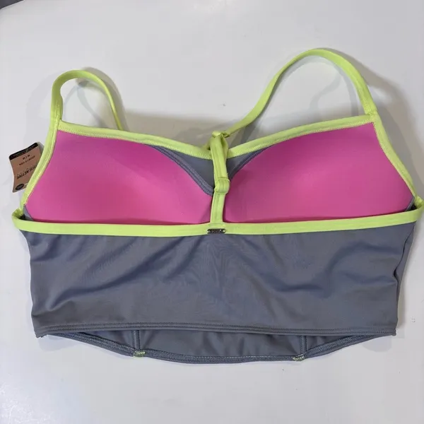 Victoria’s Secret Ultimate Push up Corset Gray Yellow Sports Bra New Size Medium - Image 5