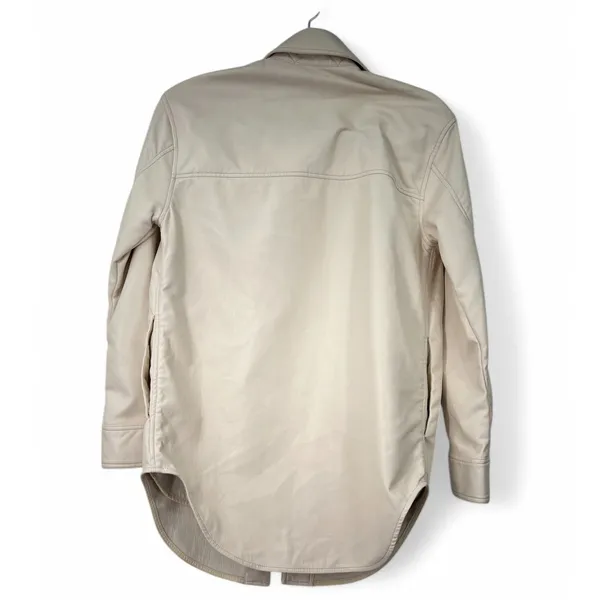 Aritzia Wilfred | Women's 2XS | The Ganna Vegan Leather Shirt Jacket in Birch - Image 7
