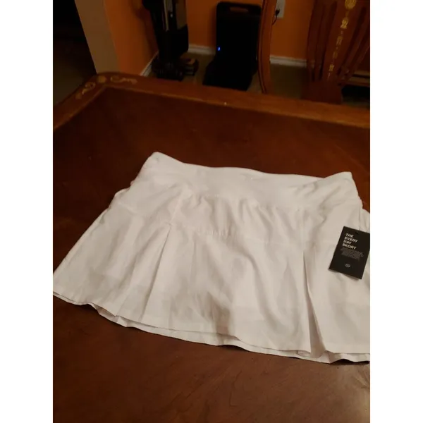 Etonic Athletic Woven Skort Wovens L Large White Core Pleated Built In Shorts XL - Image 7