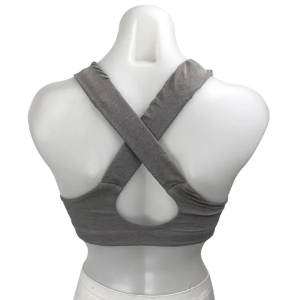 Lululemon Women's Gray Sleeveless Strappy Yoga Athletic Sports Bra Crop Top 4 - Image 2