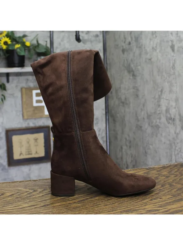 NWT Michael Michael Kors Braden Over-the-Knee Block Heel Boots Mocha Brown 5.5M - Image 8