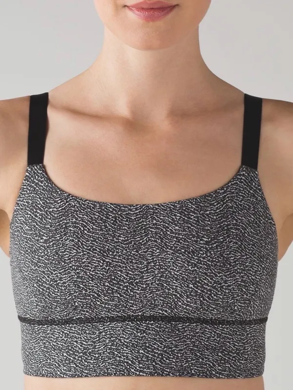 Lululemon Both Ways Bra Power Luxtreme Ripple Jacquard Black White W2AEWS - Image 3