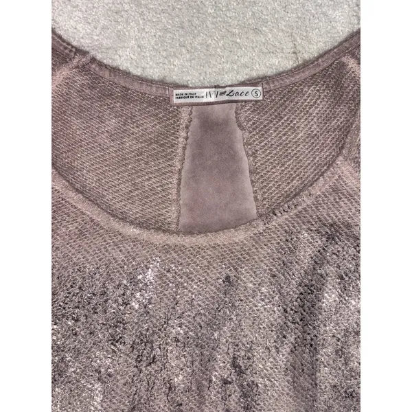 ivy and lace mohair blend‎ thin knit sweater italy small Roll Sleeves Metallic - Image 5
