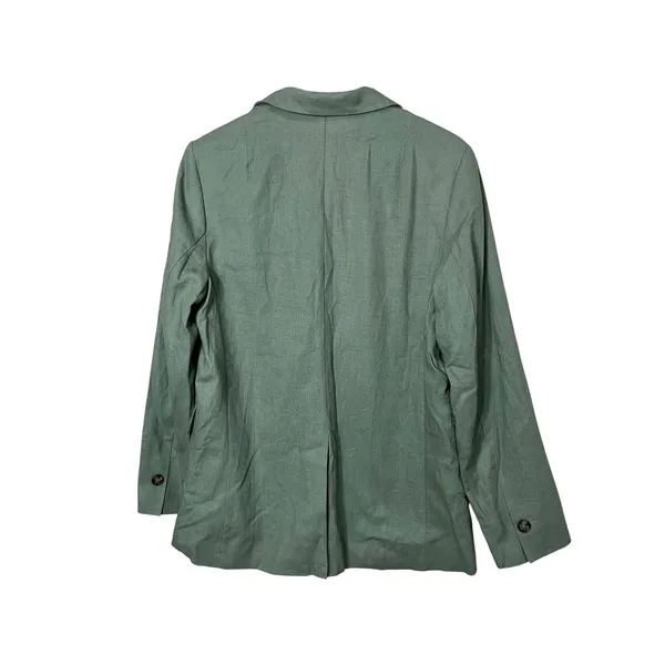 Express Women's Green‎ Linen Blend One-Button Blazer Jacket - Size M NWT - Image 8
