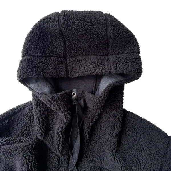Lululemon Short Sweet and Sherpa Jacket Heathered Core Black Size XS Reversible - Image 4